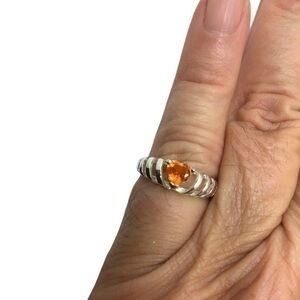 sterling silver gemstone ring